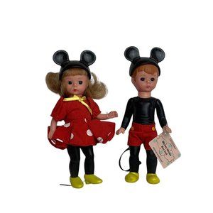 Mickey Mouse Girl & Boy Dolls Madame Alexander McDonald's Lot Of 2 6”